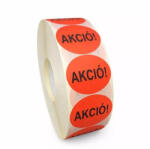  Etikett címke, 38mm, körcímke tekercses, 1000 címke/tekercs fluo piros (67718) - printsisters