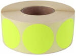  Etikett címke, 20mm, körcímke tekercses, 1000 címke/tekercs fluo sárga (67707) - printsisters