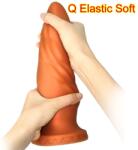  Dildo Tentus Extra Gros cu Ventuza, Silicon Medical, Auriu, 21 cm, Diametru 6 cm Dildo