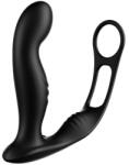 Passion Labs Inel Penis cu Plug Anal Hervy, 10 Moduri Vibratii, Silicon, USB, 12.5 cm