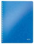 Leitz Spirálfüzet, A4, kockás, 80 lap, LEITZ ˝Wow˝, kék