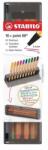 STABILO Fineliner STABILO point 88, 0.4 mm, 10 culori, set cu suport (SW88105)