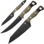 Benchmade 3PC TRAVEL SET CUTLERY, CPM-154, DLC, OD/BLK, GOLD RING 4005BK-01