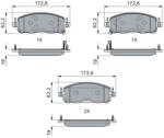 Bosch set placute frana, frana disc BOSCH 0 986 460 223 (0 986 460 223)