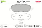 VALEO set placute frana, frana disc VALEO 302414A (302414A)