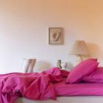 Kotonia Home Cearceaf de pat Kotonia Home, 100% bumbac, Olandina color, 220x240 cm, fuxia (001358)