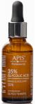 APIS NATURAL COSMETICS TerApis 35% Glycolic Acid feszesítő hámlasztó szérum az arcbőr regenerálására és megújítására 30 ml