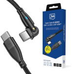 3mk Protection Cablu Date si Incarcare 3MK USB-C - USB-C Hyper N Angled 100W 1m Negru (acc/381090)