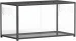 PawHut Cușcă Hamster Habitat Rozătoare Vizibilitate Panoramică 360° Structură Robustă din Metal Spațiu Etanș Adânc 100x50x52, 5 cm Negru | Aosom Romania (D51-548V01BK)