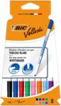 Velleda BIC Velleda 1721 Táblamarker Készlet - 8 db Vegyes Színű Finomhegyű Szárazon Törölhető Filctoll Fehértáblához (1721)