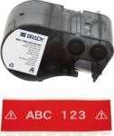 Brady M5C-1500-595-RD-WT / 170943, 38.10 mm x 7.62 m, Vinyl, fehér nyomtatás / piros háttér (170943)