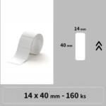 Niimbot A2A08611501, 14x40mm, 155 db, fehér öntapadós címkék (A2A08611501)