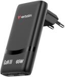 Verbatim GaN töltő Fold 'n' Go 65W, 2xUSB-C, fekete (32354)