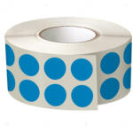 Label Print Etichete colorate, rotunde, diametru 10mm, albastre, 2 etichete rand, 8660 buc rola (06905631032601)