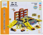  Set de joaca Parcare cu masina si elicopter, culoare maro RB28786