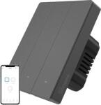 SONOFF Comutator inteligent de perete WiFi SONOFF M5-3C-80 (3-canale, pentru cadru, grafit) (M5-3C-80M)