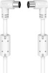 Hama Cablu video Coaxial HAMA 205056, 1.5m, 90dB, 90grade, alb (4047443440358)
