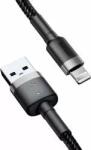 Baseus Cablu de date USB Lightning BASEUS Cafule 2.4A 1m CALKLF-BG1 Gri + Negru (CALKLF-BG1)