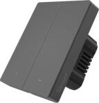SONOFF Comutator inteligent de perete WiFi SONOFF M5-2C-80 (2-canale, pentru cadru, grafit) (M5-2C-80)