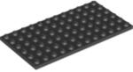 LEGO® Alkatrészek (Pick a Brick) Fekete 6x12 Lapos Elem 302826 (302826)