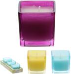 Chomik Set 3 lumânări decorative Citronella 5x5cm mix culori 64460 (INA7447)