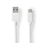Nedis USB-C - USB-A 60W kábel 1m fehér (CCGW61600WT10) (CCGW61600WT10)