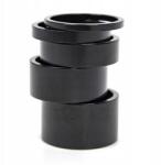 Rowerek Kormány alátét, híd szett 5 db 3/5/10/15/20 mm félmatt 1-1/8 (13016_SET_BLACK)