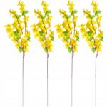 Przydasie. pl 4x Forsycia Mesterséges Ág Dísznövény Forsycia Mesterséges Virágok XL (#13220)