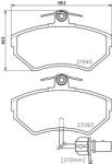 MINTEX Fékbetét készlet MINTEX MDB2075 for SEAT, VW, AUDI, SKODA, … (MDB2075)