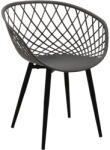 pakoworld Scaun Ezra, picioare negre, 63x56x82 cm (270-000073)
