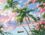 Figured Art Set pictura pe numere, cu sasiu, Laguna tropicala, 40x50 cm (FA10602-Y)