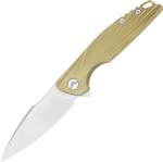 FerraMonster Aurora Rays - M390 Stonewash with Gold Titanium handle FM23002-B