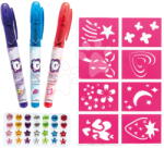 Smoby Set de tatuaje cu pietre decorative Glam Tattoo Body Art Smoby cu 8 șabloane și carioci pentru corp, de la 6 ani (SM320422)