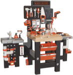 Smoby Atelier de lucru cu 3 părți pe roți Black&Decker Mega Center Smoby instalații de construcții, instalații sanitare, vopsire și etanșare 100 accesorii 103 cm înălțime SM360744 (SM360744) Set bricolaj copii