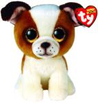 Ty Plush Bulldog Hugo Ty Beanie Boo - 15 cm, Culoare Brun, Cu Ochi Stralucitori (57484934)