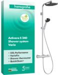 Hansgrohe Sistem de dus hansgrohe Activera S 240 EcoSmart, crom, cu termostat si 2 tipuri de jeturi (97029264)