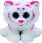 Ty Jucarie de plus Tabor Tiger roz alb 33 cm, Beanie Classic, cu ochi stralucitori (62293536)