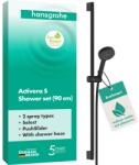 Hansgrohe Set dus hansgrohe Activera Select S, mattschwarz, 2 tipuri de jeturi, 1.60 m furtun (89383484)