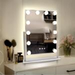 TUREWELL Oglinda de machiaj TUREWELL cu lumini LED, 3 moduri de iluminare, rotatie 360 (36240992)