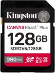 Kingston Card de memorie Kingston - Canvas React Plus V60, 128GB, SDXC, Class 10, UHS-II (SDR2V6/128GB)