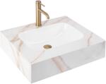 Rea Aresa Grey Gold 60 mosdó 60x50 cm, márvány mintás REA-U9976 (REA-U9976)