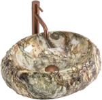 Rea Mika Canyon 50x38 cm pultra ültethető kőhatású mosdó, barnás márvány
