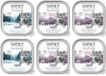 Wolf of Wilderness 24x150g Wolf of Wilderness Junior Mix (2 fajta) gabonamentes nedves kutyaeledel (2 fajta)
