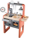 Smoby Elektronikus játékkonyha fiókkal az evőeszközöknek Safran Kitchen Smoby hanggal kávéfőzővel étkezősarokkal 24 kiegészítővel (SM311802)