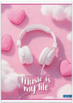 Lastva Füzet, LASTVA Music is my life, A5, 52 lapos, kockás (FLMIMLA552K)