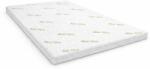 Pucioasa Topper saltea Memory 110x200 cm, 5 cm, Aloe Vera, husa detasabila cu fermoar