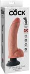 King Cock 9" Vibrating Cock Vibrator Realist Flexibil cu Ventuză, 23 cm Vibrator