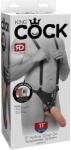 King Cock 11" Hollow Strap-On Dildo Gol la Interior cu Ham Reglabil și Bretele