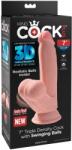 King Cock Plus KCP 7 TDC Dildo cu Testicule Mobile și Ventuză Dildo