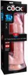 King Cock Plus KCP 12 TD Cock cu Balls Dildo Realist cu Suprafață Moale și Ventuză Dildo
